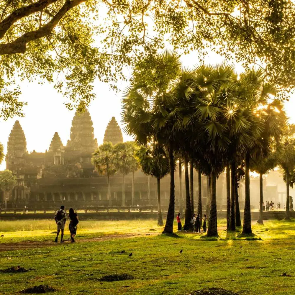 The-sky-turns-gold-during-Sunset-in-Angkor-Wat-Making-stones-glow-like-magic
