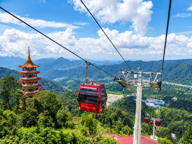 Mountain Gondolas Over a Pagoda Valley.png
